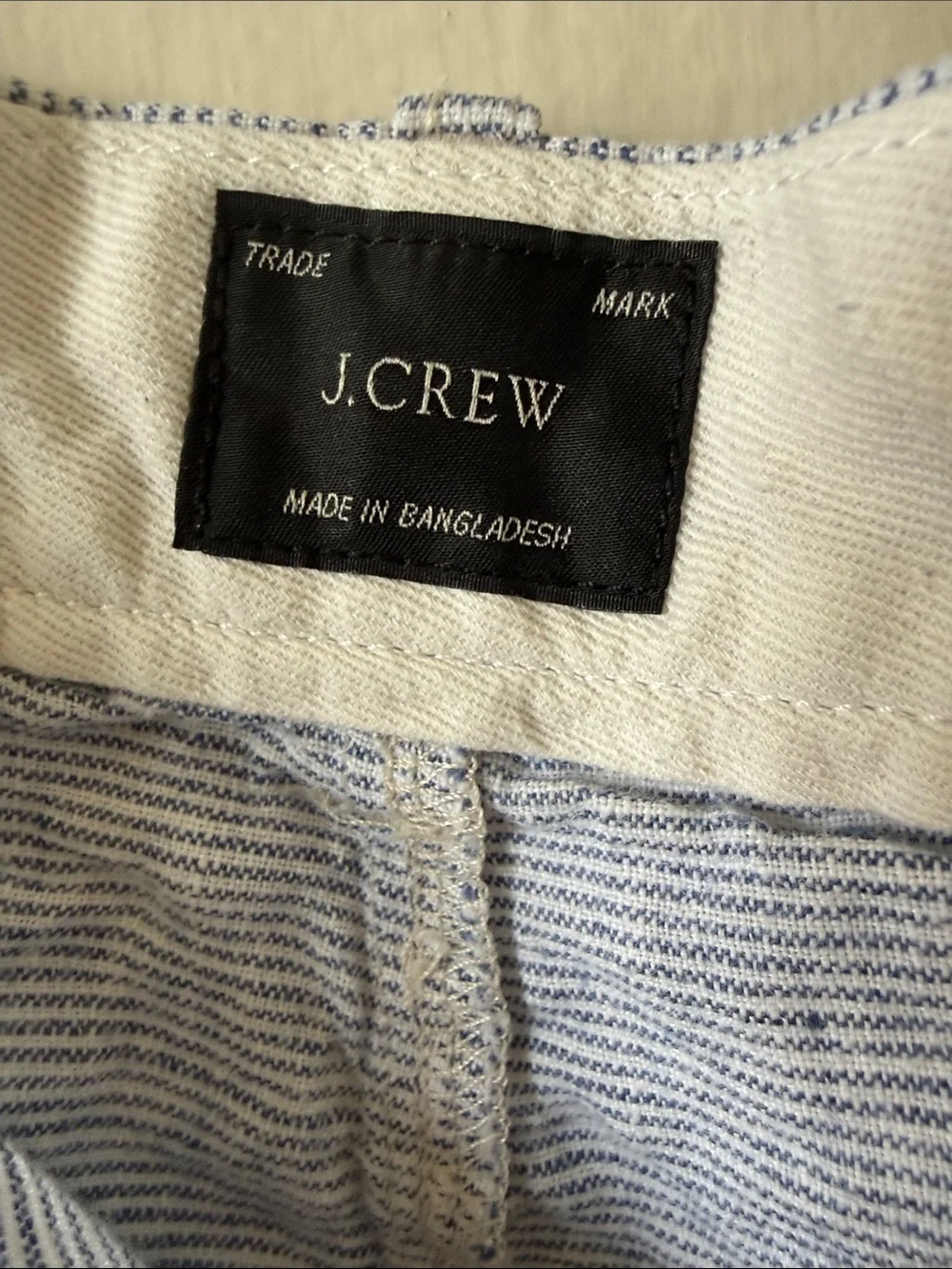 Men’s J.Crew striped linen shorts 38